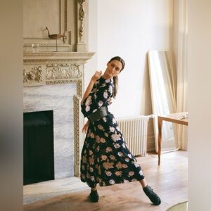 Rentrayage Women’s 8 Blue Floral Maxi Long Sleeve Dress $1295